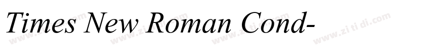 Times New Roman Cond字体转换